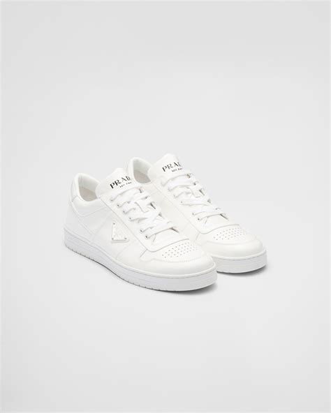 prada logo patch sneakers|White Downtown Patent Leather Sneakers .